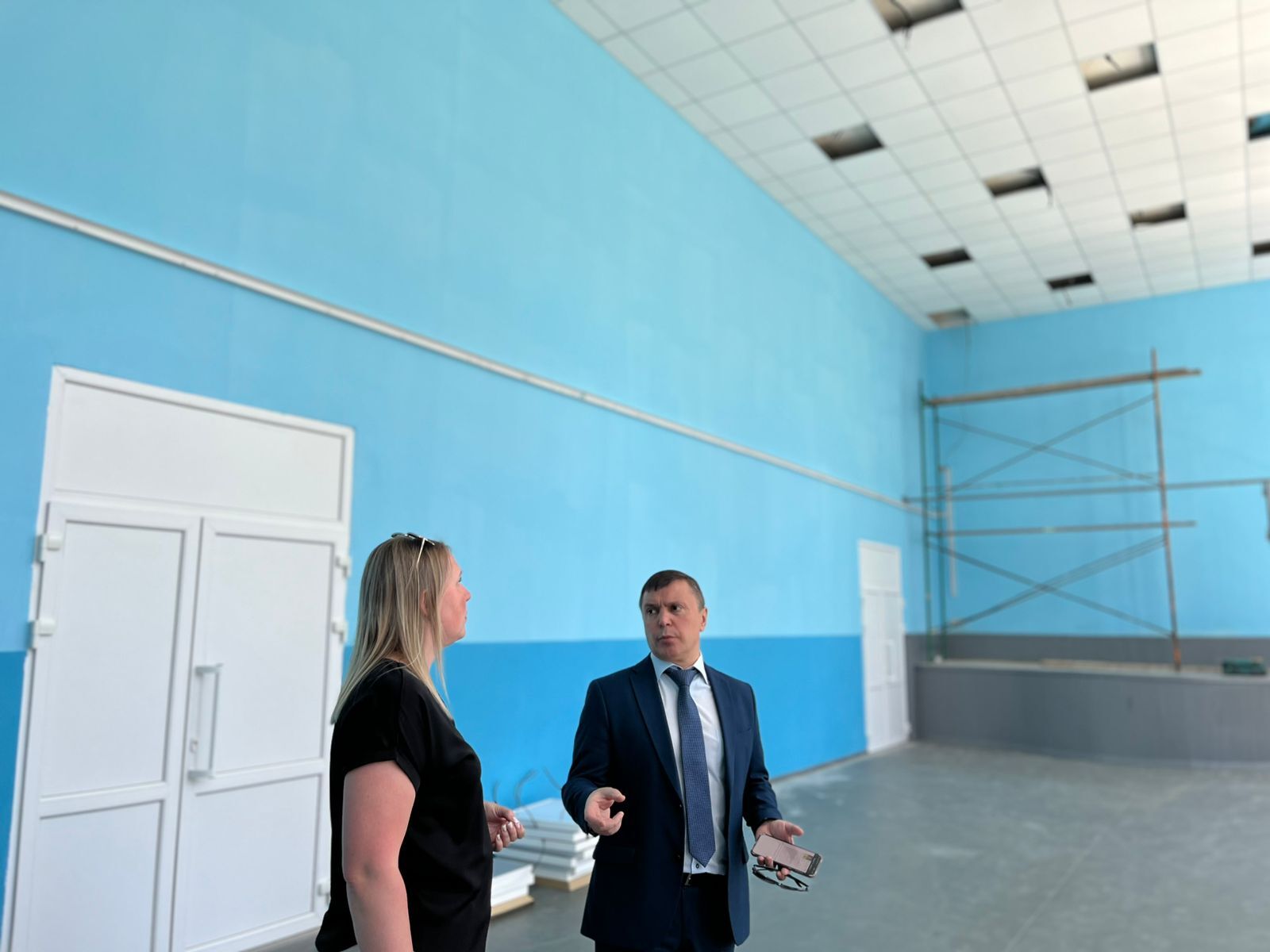 Ремонтные работы в доме культуры в Новоселках.