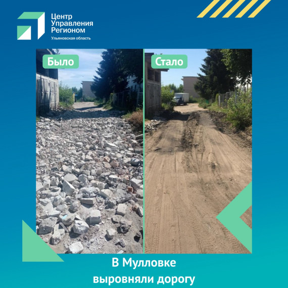 В Мулловке выровняли дорогу. В Мулловке выровняли дорогу.